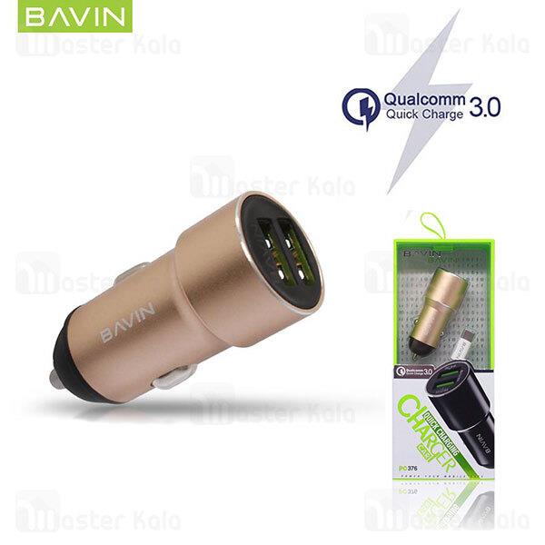 شارژر فندکی باوین مدل PC376 به همراه کابل تبدیل microUSB Bavin PC376 Car Charger With microUSB cable